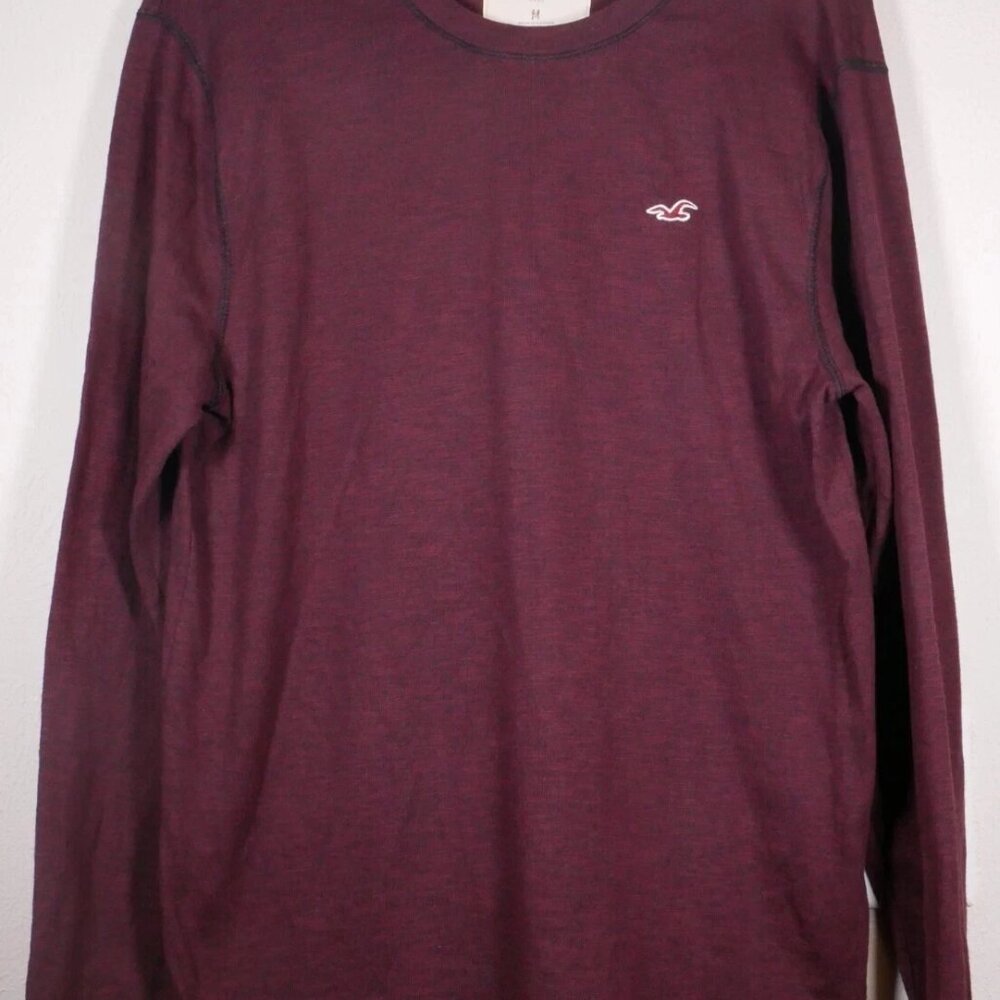 Hollister Maroon Long Sleeve Men's Shirt Size M